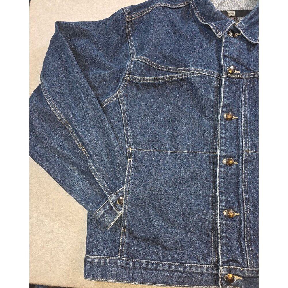Marithe Francois Girbaud Baggy Men's Denim Trucker Jacket Y2K Vintage Size XL - Picture 4 of 11